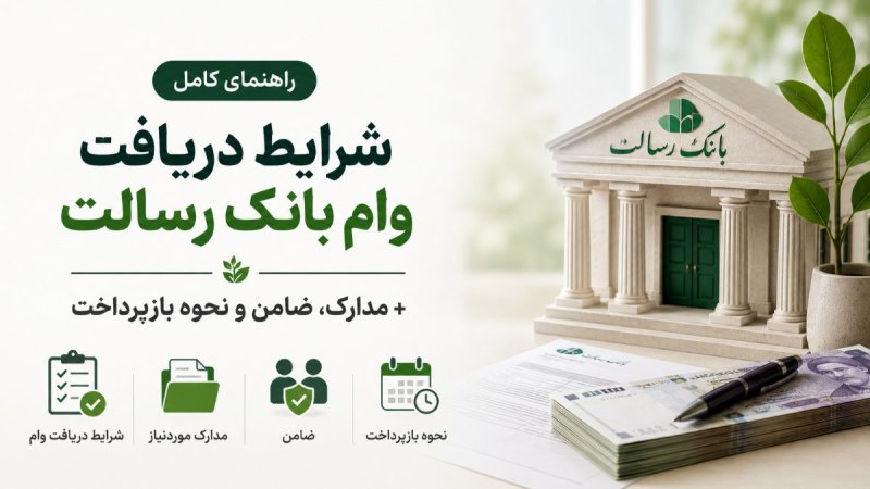 شرایط دریافت وام بانک رسالت + مدارک، ضامن و نحوه بازپرداخت