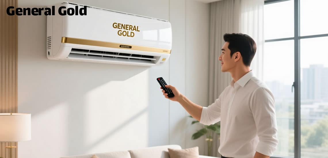 چگونه کولر گازی جنرال گلد 24000 را با کنترل روشن کنیم؟