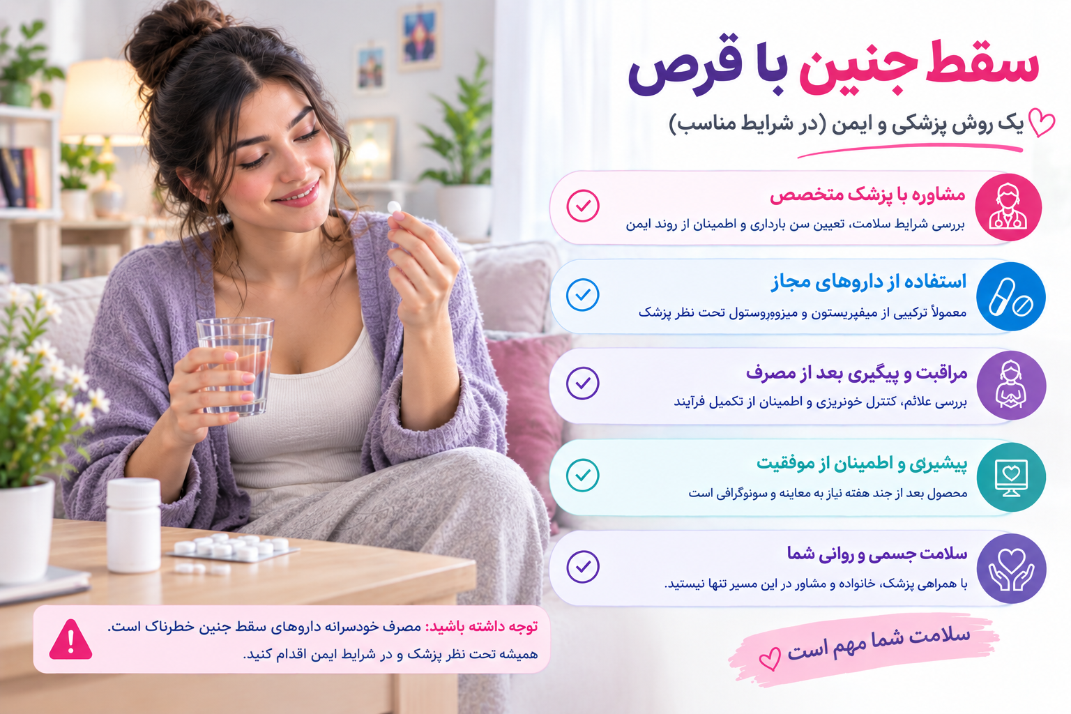 سقط جنین با قرص