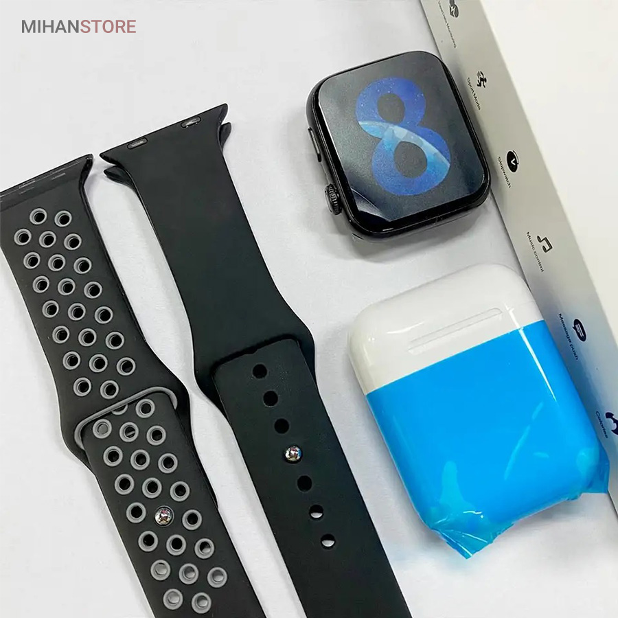 خرید اینترنتی پستی ساعت هوشمند و هندزفری بلوتوث W26 Pro Max