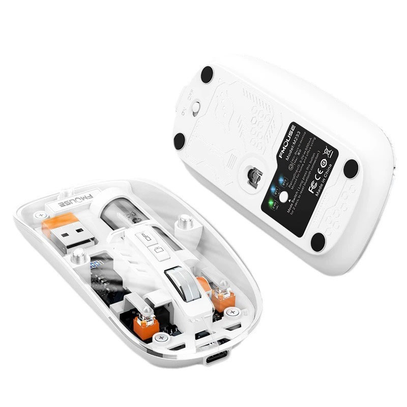موس بیسیم شیشه ای بلوتوثی موبایل و لپ تاپ Transparent Mouse 2 M233 - 0