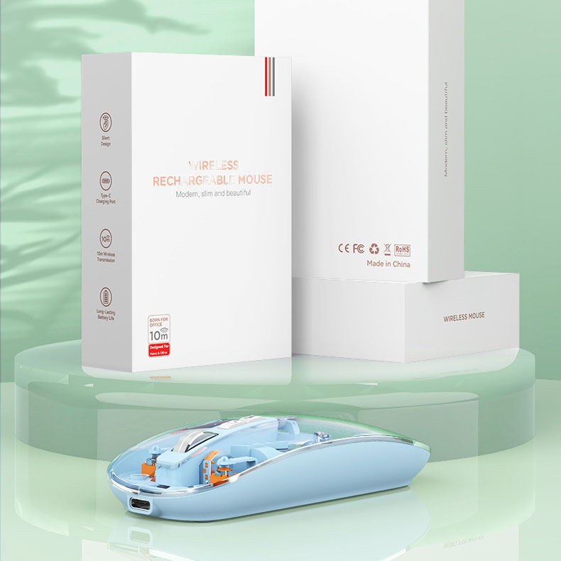 موس بیسیم شیشه ای بلوتوثی موبایل و لپ تاپ Transparent Mouse 2 M233 - 1232