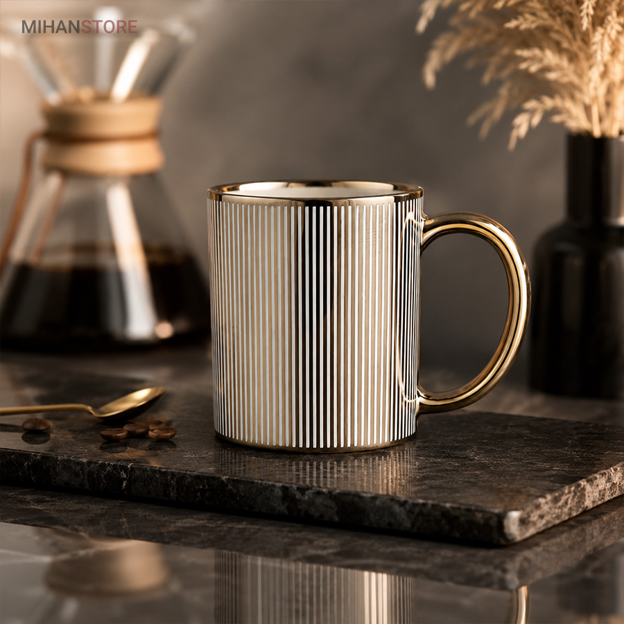 خرید اینترنتی پستی ماگ لاکچری VELVET GOLD .