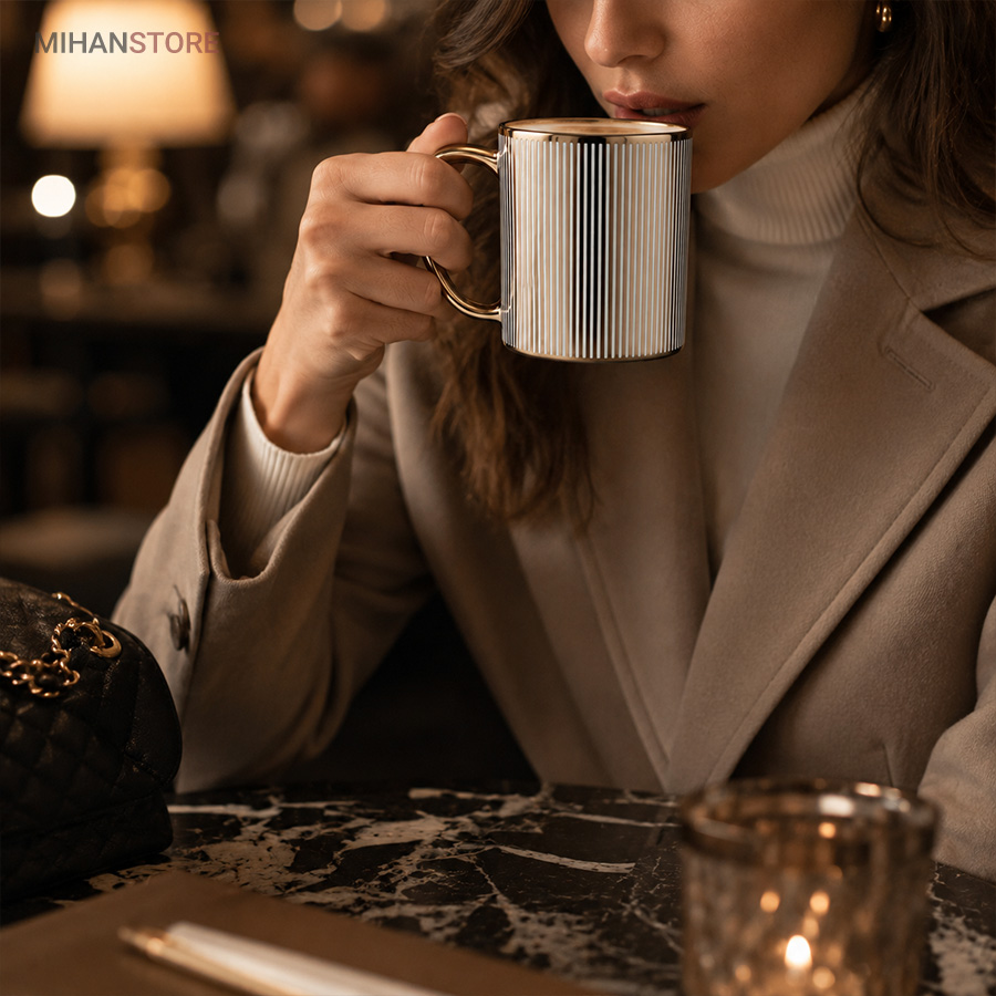 خرید اینترنتی پستی ماگ لاکچری VELVET GOLD .