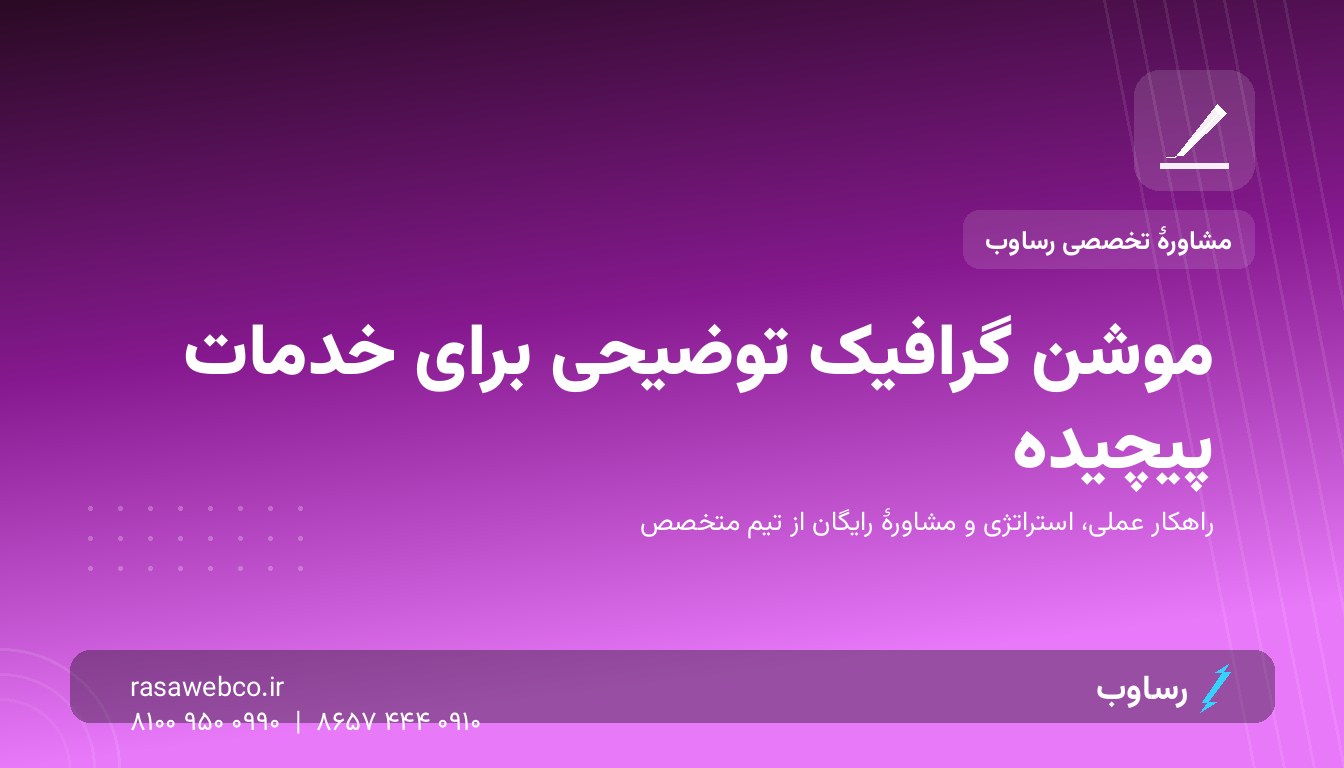 موشن گرافیک توضیحی؛ وقتی خدمات شما پیچیده است، ۶۰ ثانیه انیمیشن می‌فروشد