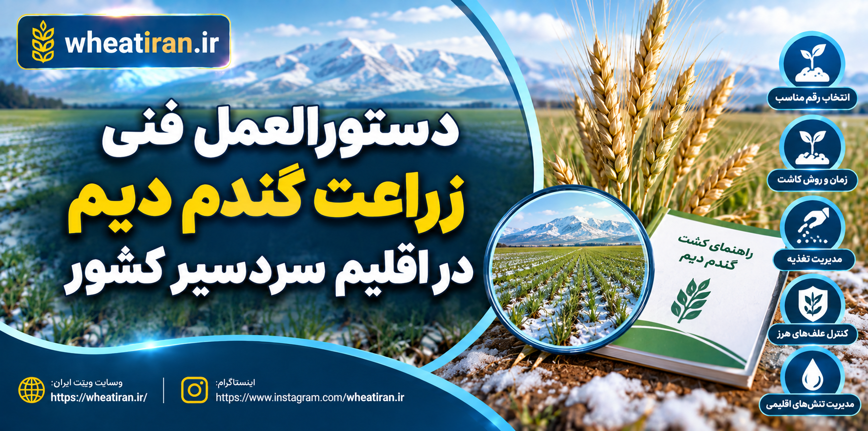 دستورالعمل فنی زراعت گندم دیم در اقلیم سردسیر کشور