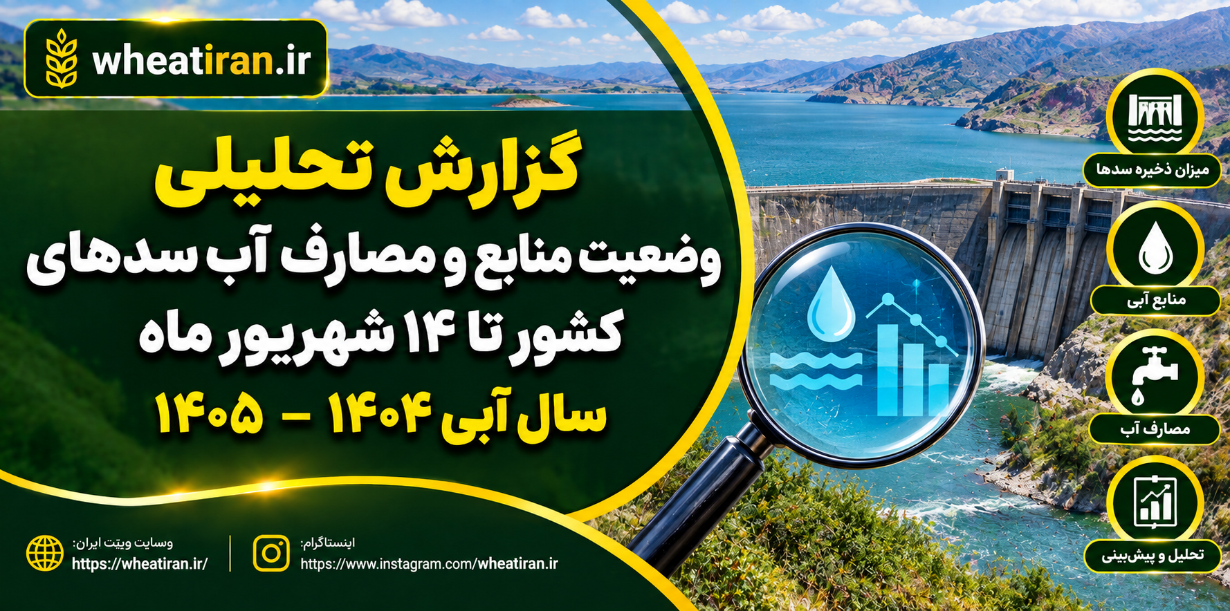 تحلیلی وضعیت منابع و مصارف آب سدهای کشور تا ۱۴ شهریور ماه