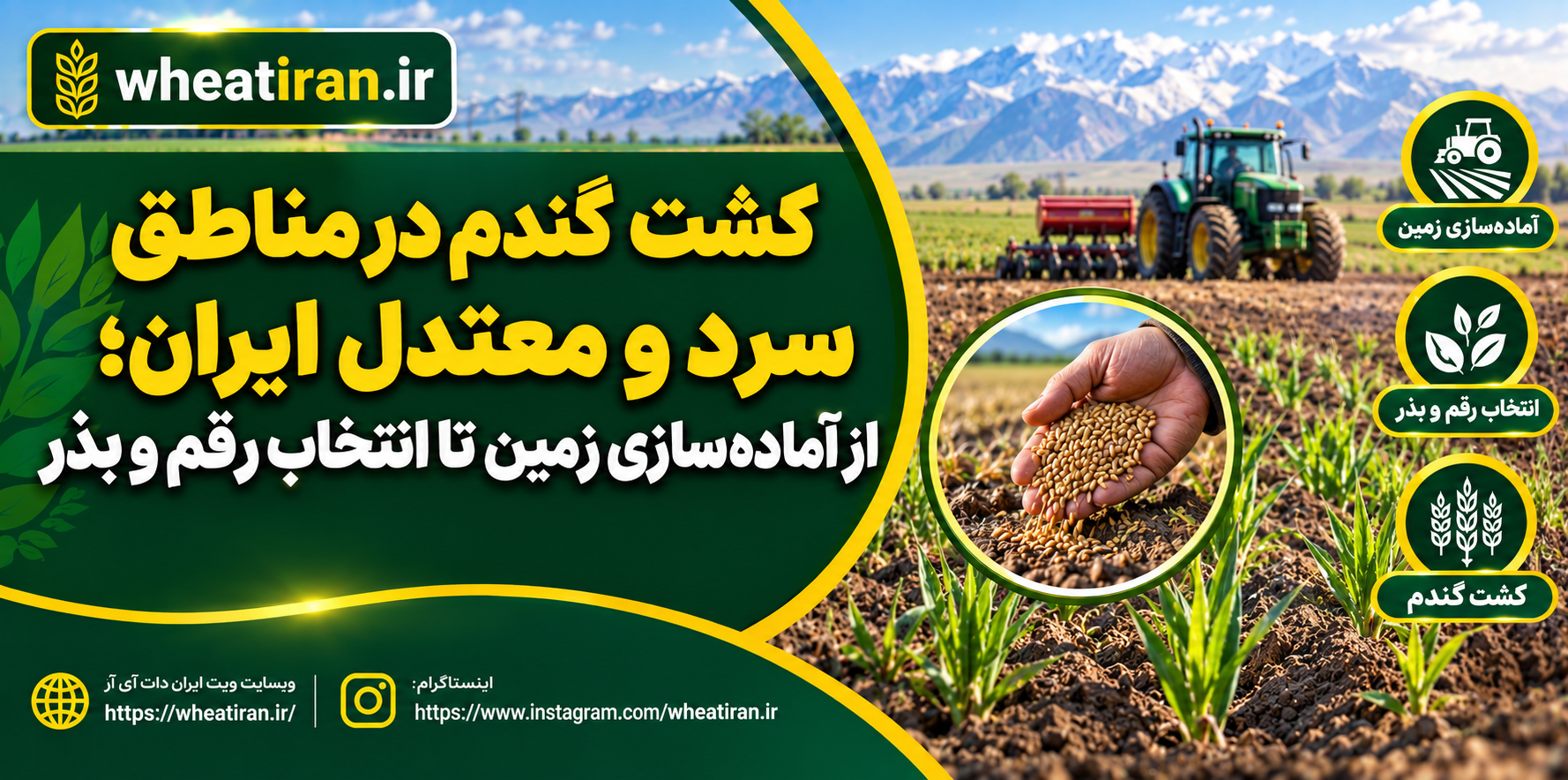 راهنمای فنی کشت گندم پاییزه برای کشاورزان مناطق سردسیر و معتدل