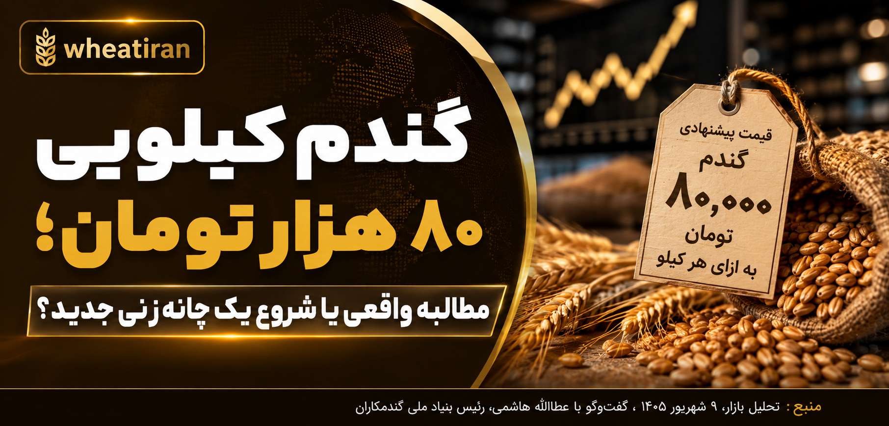 گندم کیلویی ۸۰ هزار تومان؛ مطالبه واقعی یا شروع یک چانه‌زنی جدید؟