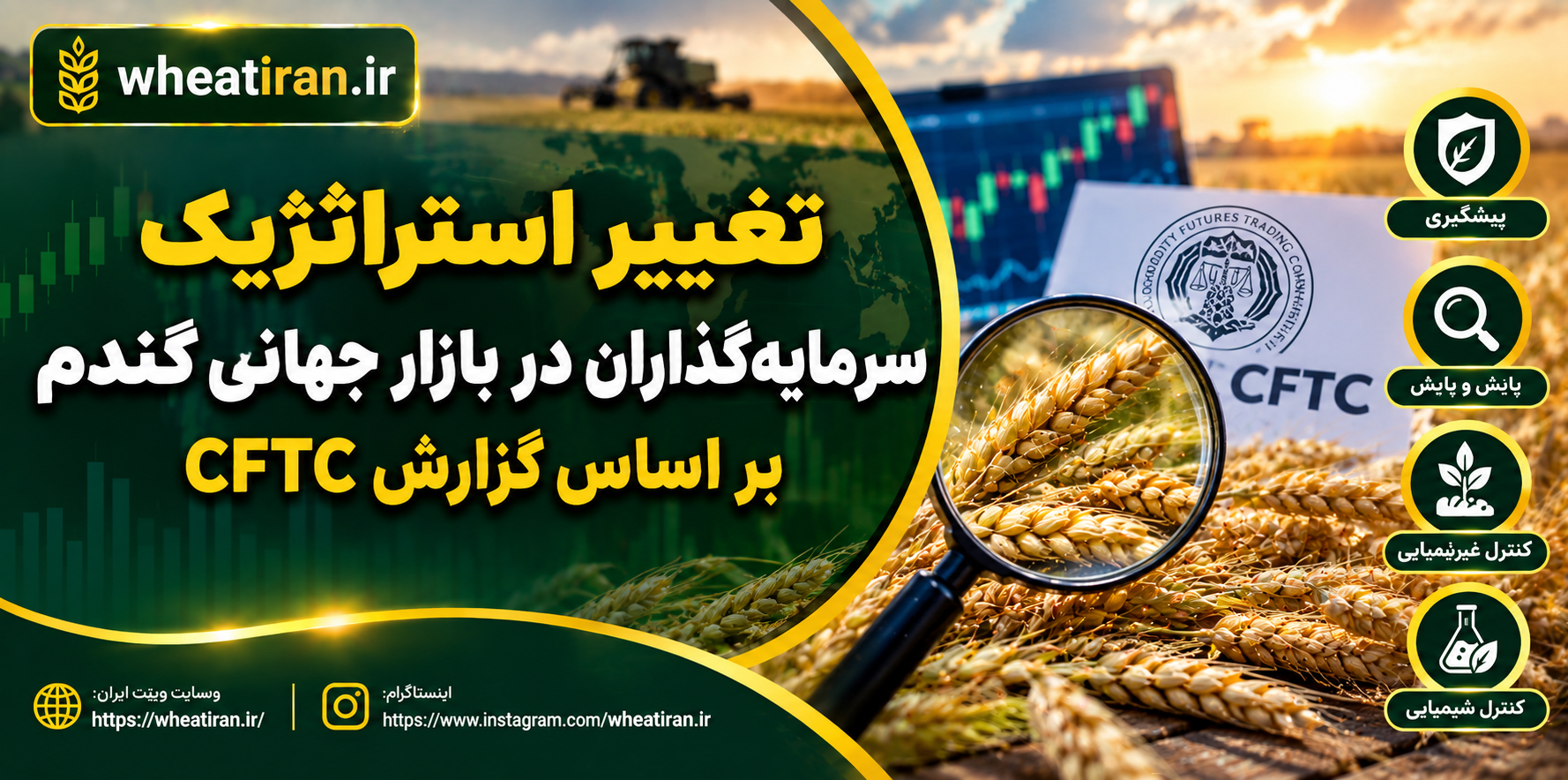 تغییر استراتژیک سرمایه‌گذاران در بازار جهانی گندم بر اساس گزارش CFTC